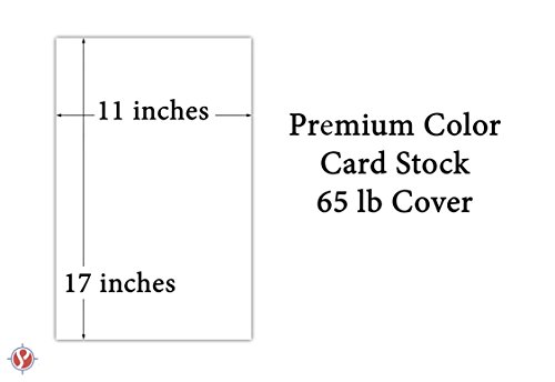 Eclipse Black Premium Color Card Stock Paper | 50 Per Pack | Superior Thick 65-lb Cardstock, Perfect for School Supplies, Holiday Crafting, Arts and Crafts | Acid & Lignin Free | 11 x 17