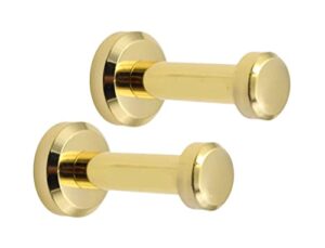 eforwish robe towel hook gold, simple brass bathroom robe hook,hand towel holder,heavy duty clothes hanger for wall or cloakroom,2 of pack