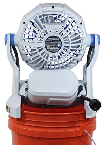 Arctic Cove MBF0181 18V Lithium Ion Powered Cooling Bucket Top Variable Speed Fan and Water Mister (18V Battery and Charger Included, 5 Gallon Bucket Not Included)