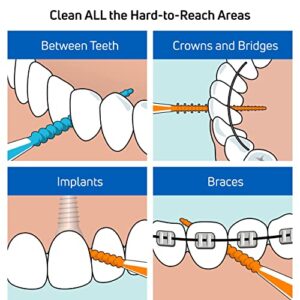 TEPE Dental Floss Picks, Tooth Picks Flossers, Floss Sticks, EasyPicks XS/S, Orange, 36 Pk