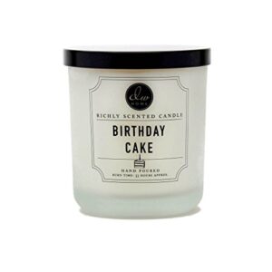 dw home decoware richly scented candle medium single wick 9.69 oz ---- birthday cake