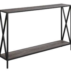 Convenience Concepts Console Table Tucson Shelf, Weathered Gray/Black