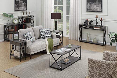 Convenience Concepts Console Table Tucson Shelf, Weathered Gray/Black