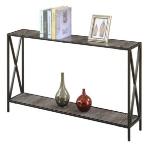 Convenience Concepts Console Table Tucson Shelf, Weathered Gray/Black