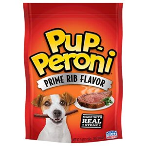 pup-peroni prime rib flavor dog snacks, 5.6 oz