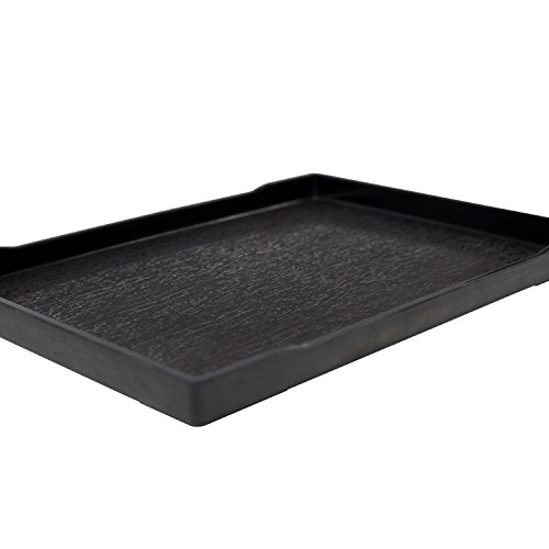 OMEM Reptile Bowl Large Food and Water Dish Also Fit for Bath (L, Black)