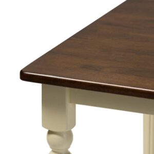 Baxton Studio Napoleon 46 3/4" Wide Cherry and Buttermilk Dining Table