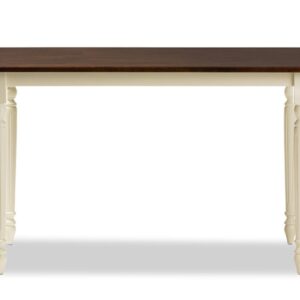 Baxton Studio Napoleon 46 3/4" Wide Cherry and Buttermilk Dining Table