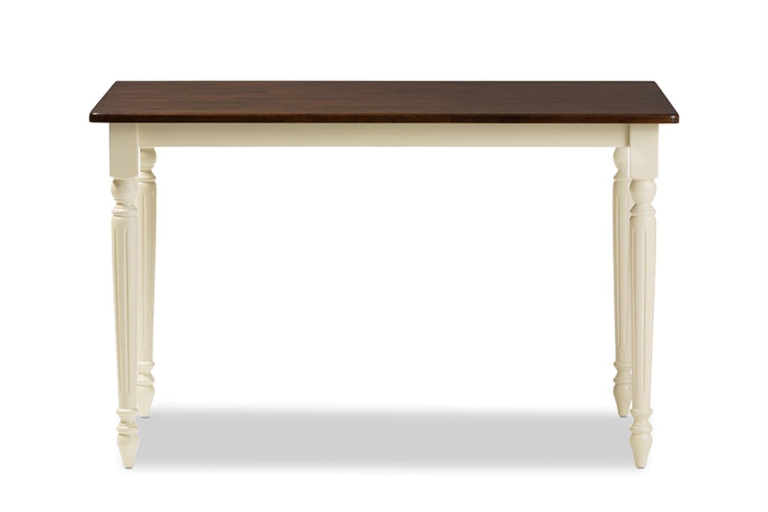 Baxton Studio Napoleon 46 3/4" Wide Cherry and Buttermilk Dining Table