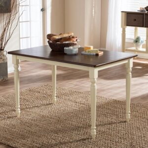 Baxton Studio Napoleon 46 3/4" Wide Cherry and Buttermilk Dining Table