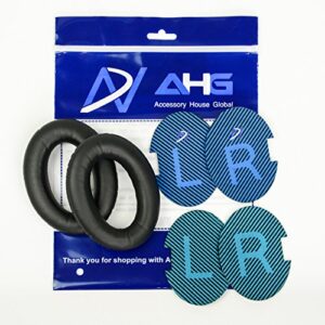 premium ear pads compatible with bose quietcomfort 25 (qc25) headphones (qc25, black). premium protein leather | soft high-density foam | easy installation