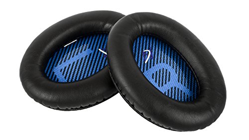 Premium Ear Pads Compatible with Bose QuietComfort 25 (QC25) Headphones (QC25, Black). Premium Protein Leather | Soft high-Density Foam | Easy Installation