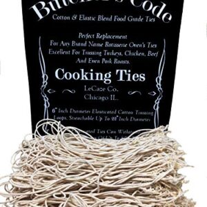 Rotisserie Elastic and Cotton Blend - Stretchy Twine - Food Grade - Heat Safe - Cooking Ties - Poultry Loops - 50 Pack