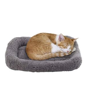 lesypet cat beds for indoor cats, small cat bed for curl sleep plush cushion washable pet bed for small dog with anti-slip bottom, small 16.5" x 11"