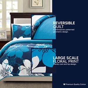 Chic Home Woodside Quilt, Queen, Blue