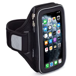 sporteer entropy e8 running armband - compatible with iphone 14 pro max, 14 plus, 13 pro max, 12/11 pro max, xs max, xr, galaxy s22 plus, s21+, s20+, note, and many more mobile phones - fits cases