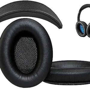 AHG Replacement QC15 Ear Pads & QC15 Headband Pad Compatible with Bose QuietComfort 15 (QC15) & QuietComfort 2 (QC2) Headphones - Soft, Great Comfort + Durability, Protein Leather (Black)