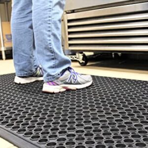 Envelor Anti Fatigue Rubber Floor Mat Restaurant Kitchen Drainage Mat Door Mats Durable Non-Slip Bar / Utility Mat Indoor Outdoor Wet Area 24" x 36"