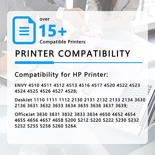 NineLeaf Remanufactured High Yield Ink Cartridge Compatible for HP 63 63XL F6U64AN Use in Envy 4513 4511 4520 4516 Officejet 4650 5255 5258 3830 3833 DeskJet 1112 3636 (Tri-Color,1 Pack)