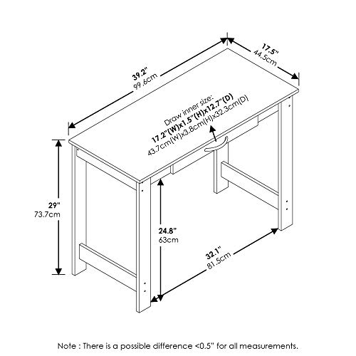 FURINNO Jaya Writing Desk Black