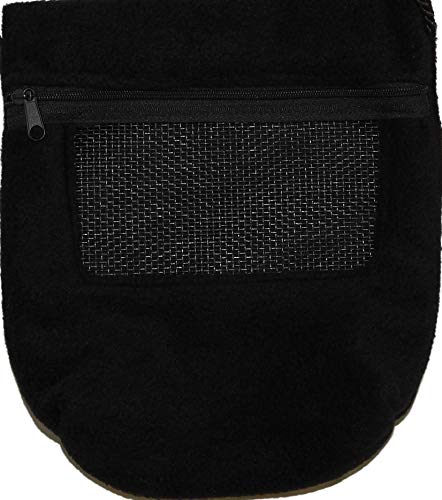 Bonding Carry Pouch for Sugar Gliders and Other Small Pets (Black)