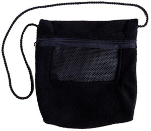 bonding carry pouch for sugar gliders and other small pets (black)