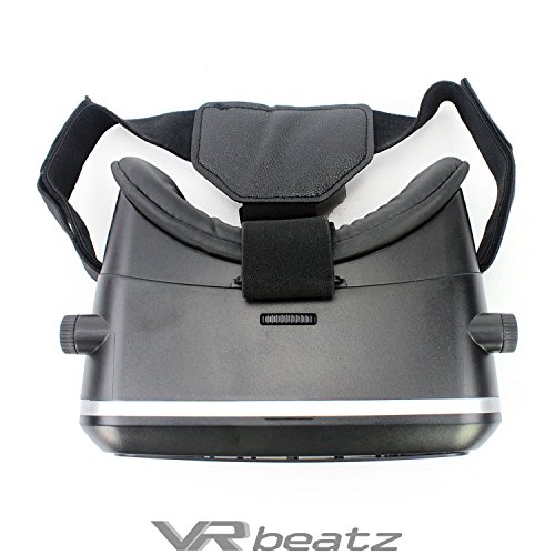 VR Headset Virtual Reality Goggles V2 by VR beatz - Deep Immersive Experience on 3D Movies & Games, Extra Ventilation, Light Weight & Comfortable, fits 4-6" iPhone Samsung Galaxy