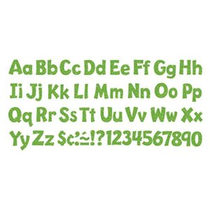 Trend Enterprises Sparkle Playful Combo Ready Letters (216 Piece), 4", Lime