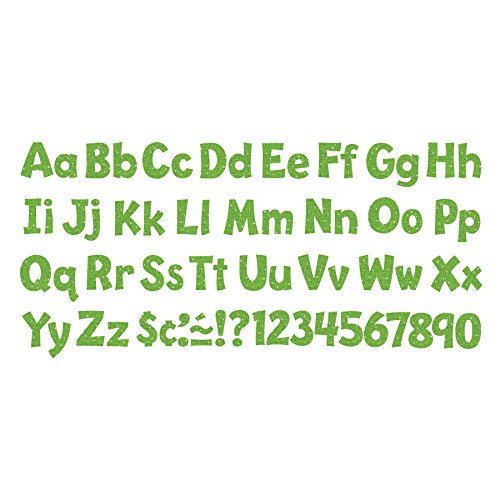 Trend Enterprises Sparkle Playful Combo Ready Letters (216 Piece), 4", Lime