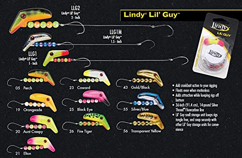 Lindy Lil Guy Transparent Yellow #4 Hook, 1 Inch