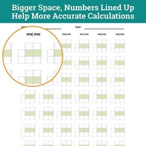 Channie’s Quick and Neat Math LineUp Workbook for 1st-3rd Grade Elementary School Students,Double Digit Math Made Easy, 80 Pages