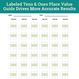 Channie’s Quick and Neat Math LineUp Workbook for 1st-3rd Grade Elementary School Students,Double Digit Math Made Easy, 80 Pages