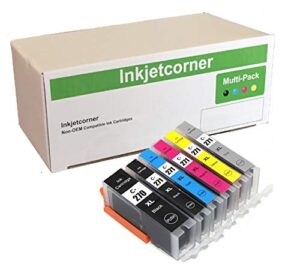 inkjetcorner compatible ink cartridges replacement for pgi-270xl cli-271xl pgi 270 cli 271 for use with ts9020 mg7720 ts8020 (6-pack)