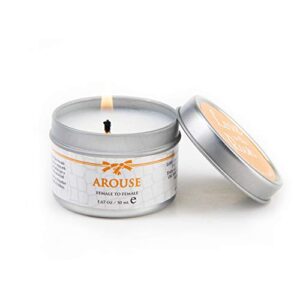 AROUSE Scent Pheromone Massage Candle by Eye of Love LGBTQ - for Female to Attract Female - Made with a shea Butter Base - 1.67 fl oz / 50 ml