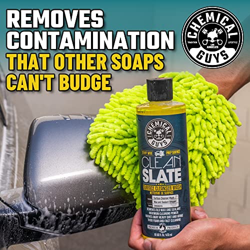 Chemical Guys CWS80316 Clean Slate Deep Surface Cleaning Car Wash Soap (Removes Old Car Waxes, Glazes & Sealants for Superior Surface Prep), 16 fl oz, Citrus Scent