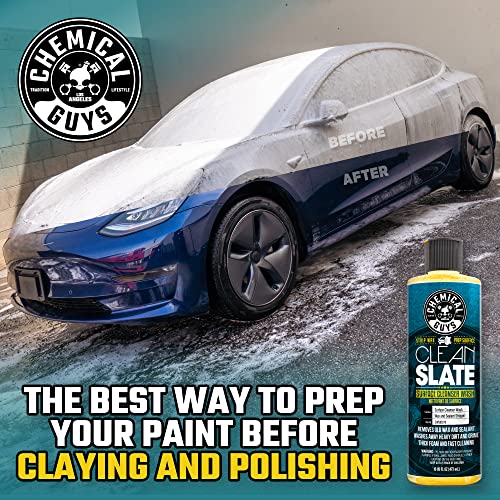 Chemical Guys CWS80316 Clean Slate Deep Surface Cleaning Car Wash Soap (Removes Old Car Waxes, Glazes & Sealants for Superior Surface Prep), 16 fl oz, Citrus Scent