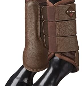 LeMieux Mesh Brushing Horse Boots - Protective Gear and Training Equipment - Equine Boots, Wraps & Accessories (Brown - XLarge)