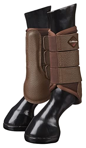 LeMieux Mesh Brushing Horse Boots - Protective Gear and Training Equipment - Equine Boots, Wraps & Accessories (Brown - XLarge)