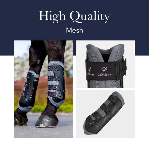 LeMieux Mesh Brushing Horse Boots - Protective Gear and Training Equipment - Equine Boots, Wraps & Accessories (Brown - XLarge)