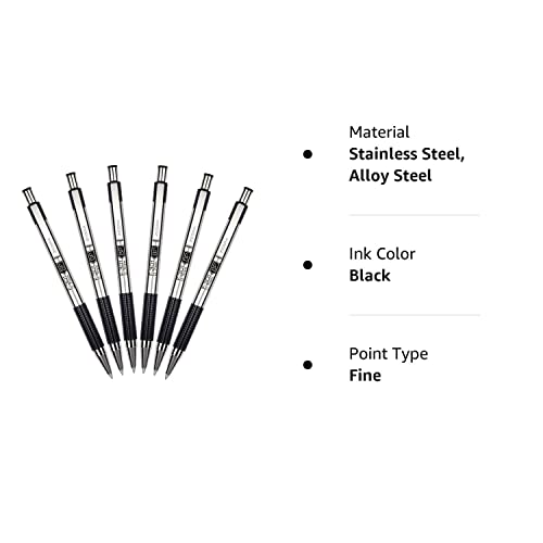 Zebra Pen BCA F-301 Stainless Steel Ballpoint Pens