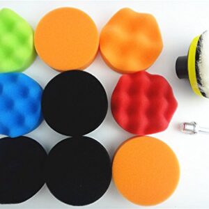 SHINA 12Pcs 6” 150mm Sponge Polishing Waxing Buffing Pads Kit Compound Polish Car