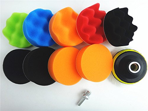 SHINA 12Pcs 6” 150mm Sponge Polishing Waxing Buffing Pads Kit Compound Polish Car