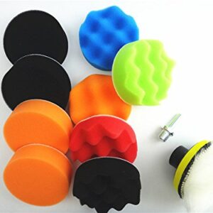 SHINA 12Pcs 6” 150mm Sponge Polishing Waxing Buffing Pads Kit Compound Polish Car