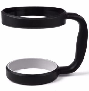 strata cups 30 oz tumbler handle - available for 30 oz yeti tumbler, ozark trail tumbler, rambler tumbler- bfa free (black)