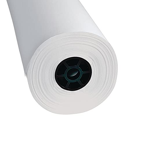 Colorations Dual Surface Paper Roll Classroom Supplies for Arts and Crafts White (36" x 1000') (Item # DSWH)