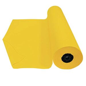 colorations dual surface paper roll classroom supplies for arts and crafts yellow (36" x 1000') (item # dsye)