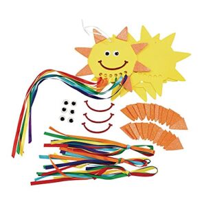 colorations sunny skies craft, kit for12, arts & crafts, sun decoration for kids, mobile making kit,