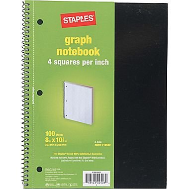 Staples Ruled Paper Graph Pad (11625M)