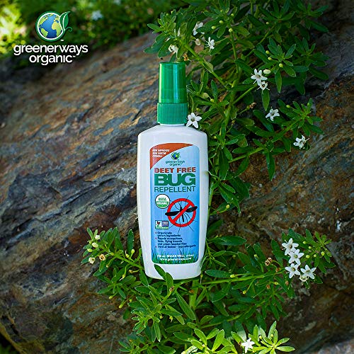 Greenerways Organic, Bug Repellent, Premium, USDA Organic, Non-GMO, Natural, Mosquito-Repellent, Bug Repellant, Bug Spray, DEET-Free, Pest Control, 4OZ