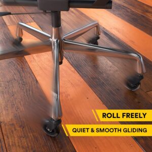 Office Chair Casters Wheels Replacement | Best Protection for Your Hardwood Floors Without Any Desk Chair MAT | Rollerblade Chair Casters | Easy & Quick Installation | Try Now